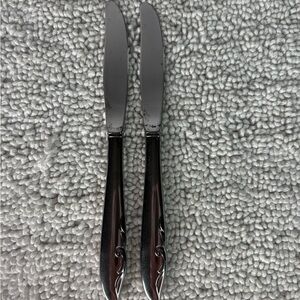 ONEIDA Decorators Mermaid Set of 2 Stainless Steel Silver Flatware Butter Knives